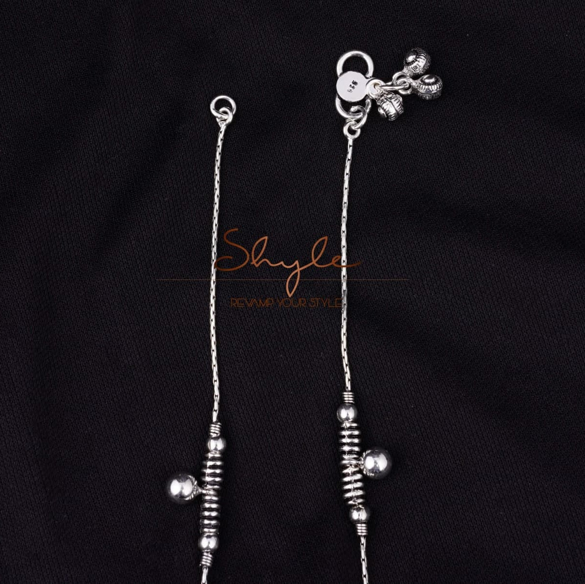 Adya Fine Ball Drop Everyday Anklet Pair