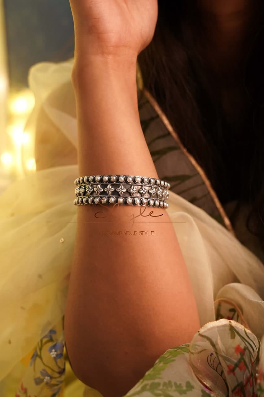 Tattva Intricate Pearl Jadau Classic Kada secondary