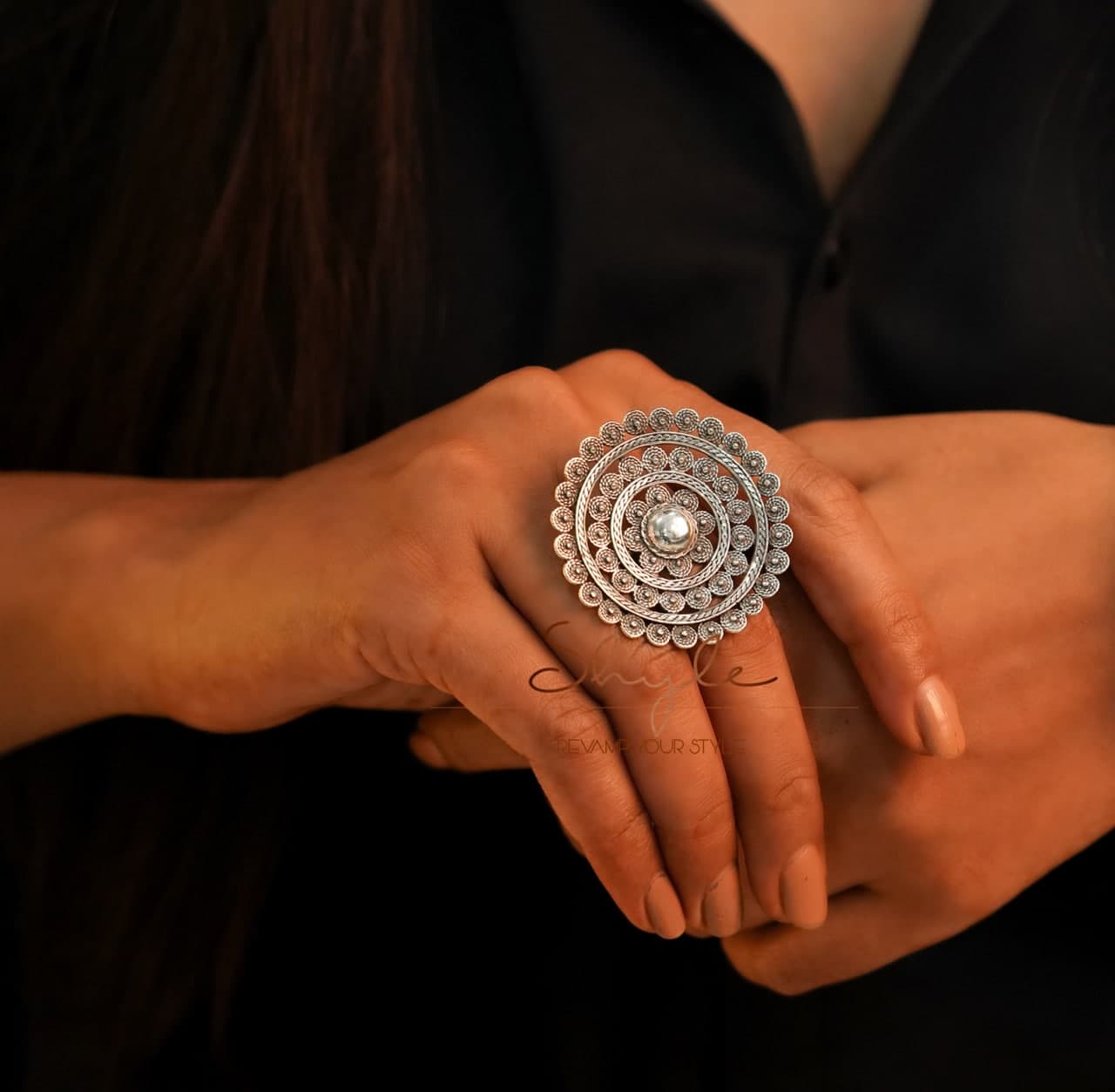 Adya Intricate Textured Ring