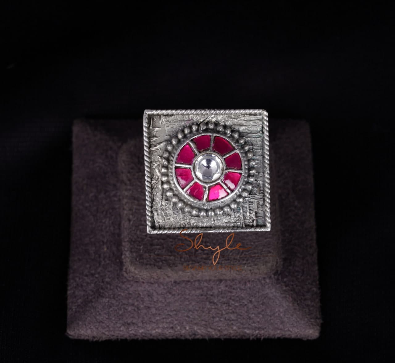 Essence Intricate Kundan Statement Ring