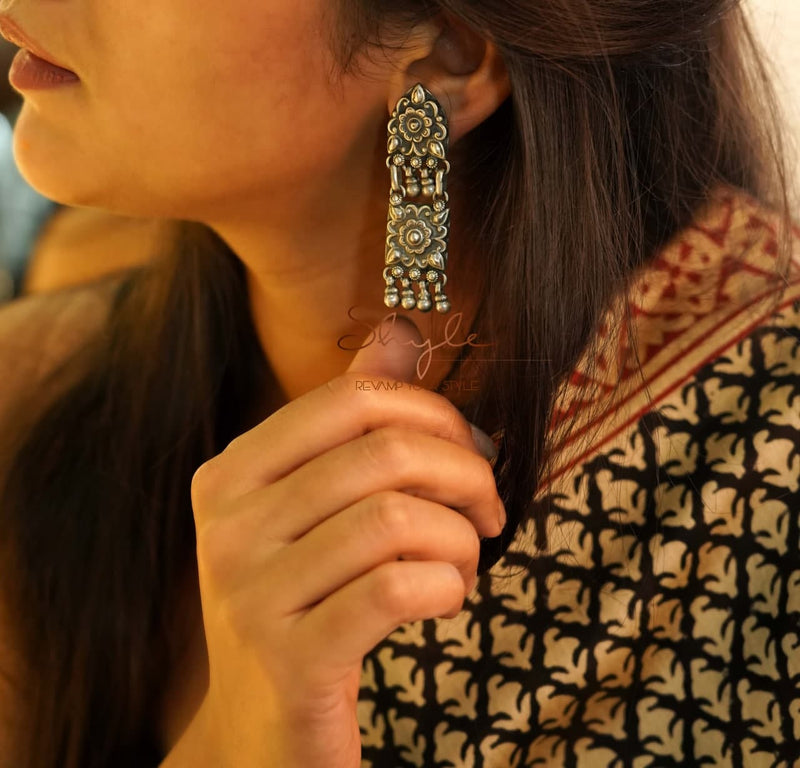 Moh Floral Detailed Layered Earrings primary