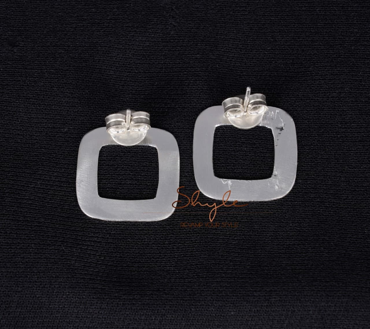 Adya Fine Everyday Square Studs back