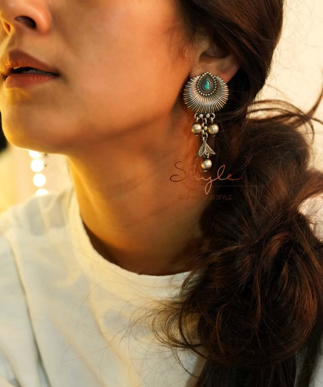 Moh Intricate Sea Shell Ghunghroo Drop Earring primary