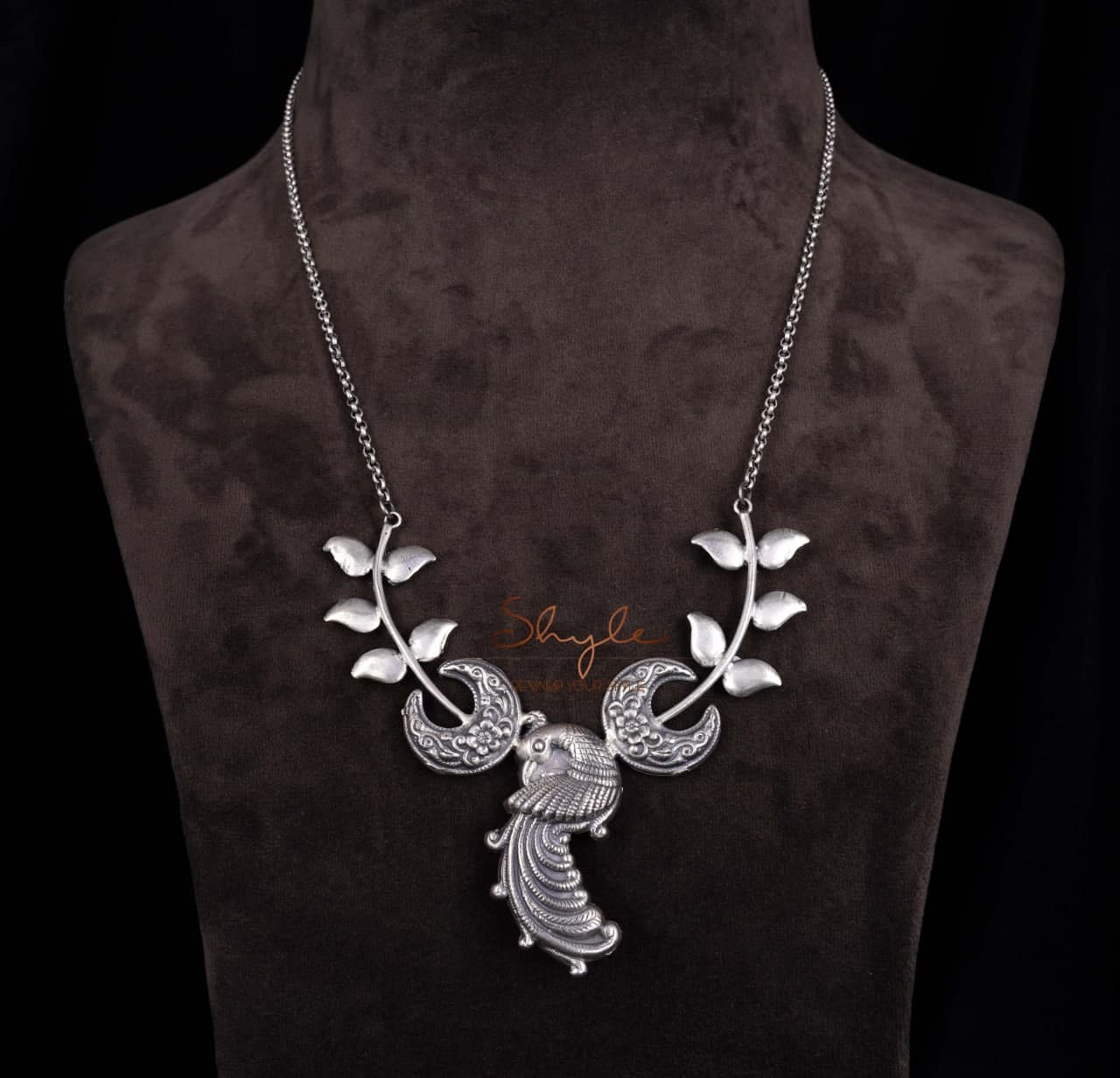 Moh Intricate Parrot Motif Statement Necklace