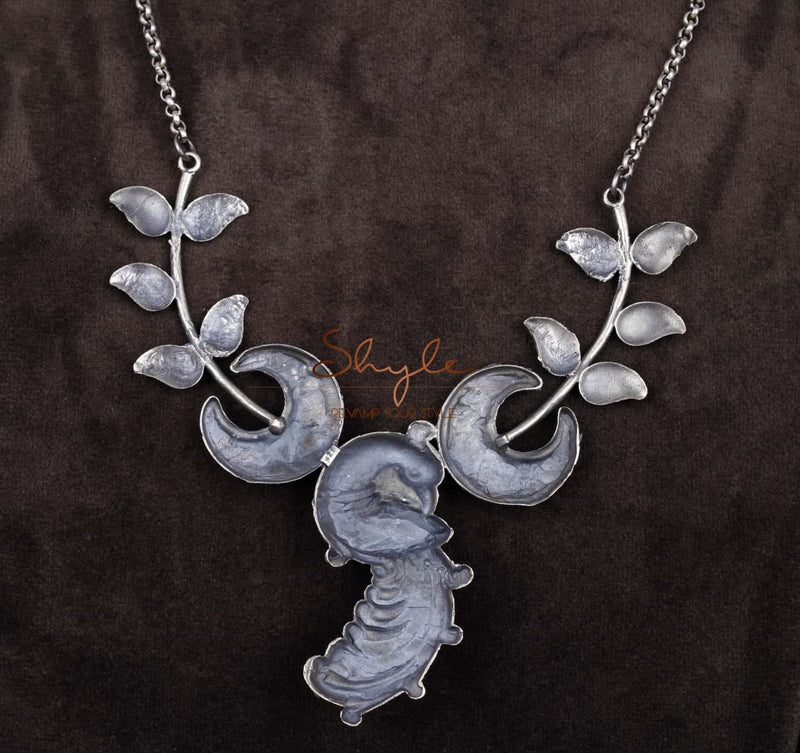 Moh Intricate Parrot Motif Statement Necklace