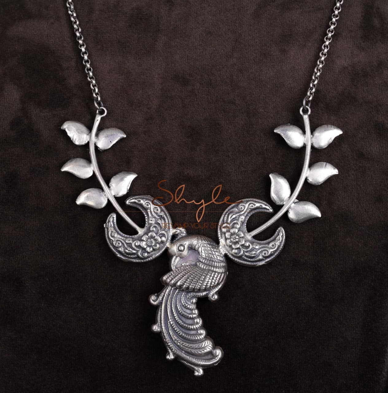 Moh Intricate Parrot Motif Statement Necklace