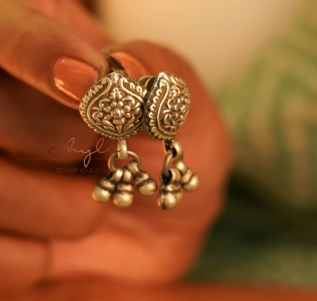 Adya Intricate Ghughri Studs