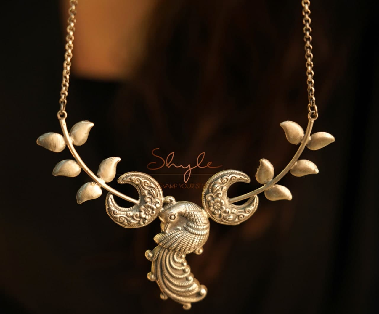 Moh Intricate Parrot Motif Statement Necklace