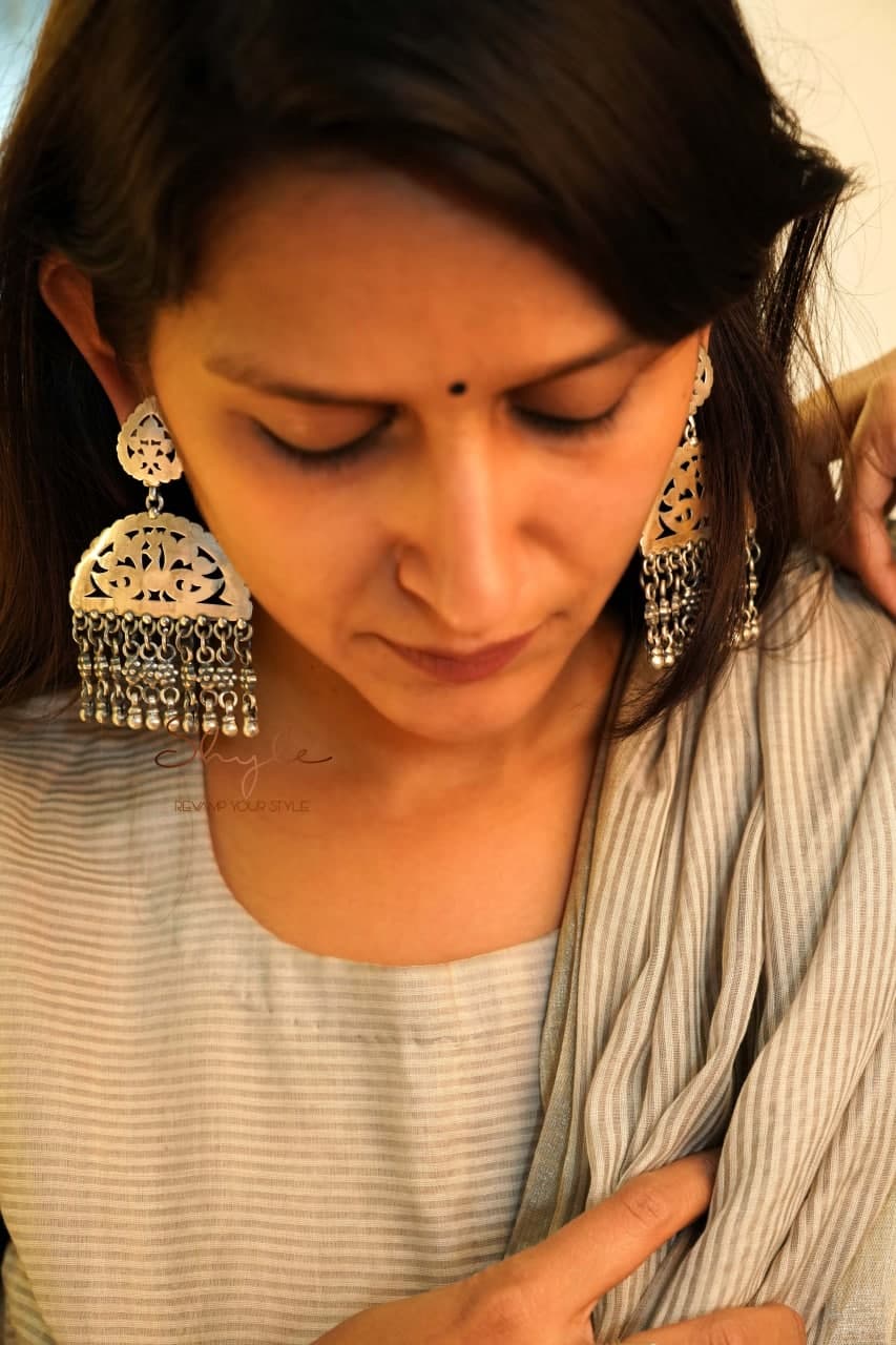 Tattva Carved Ghughri Drop Classic Earrings