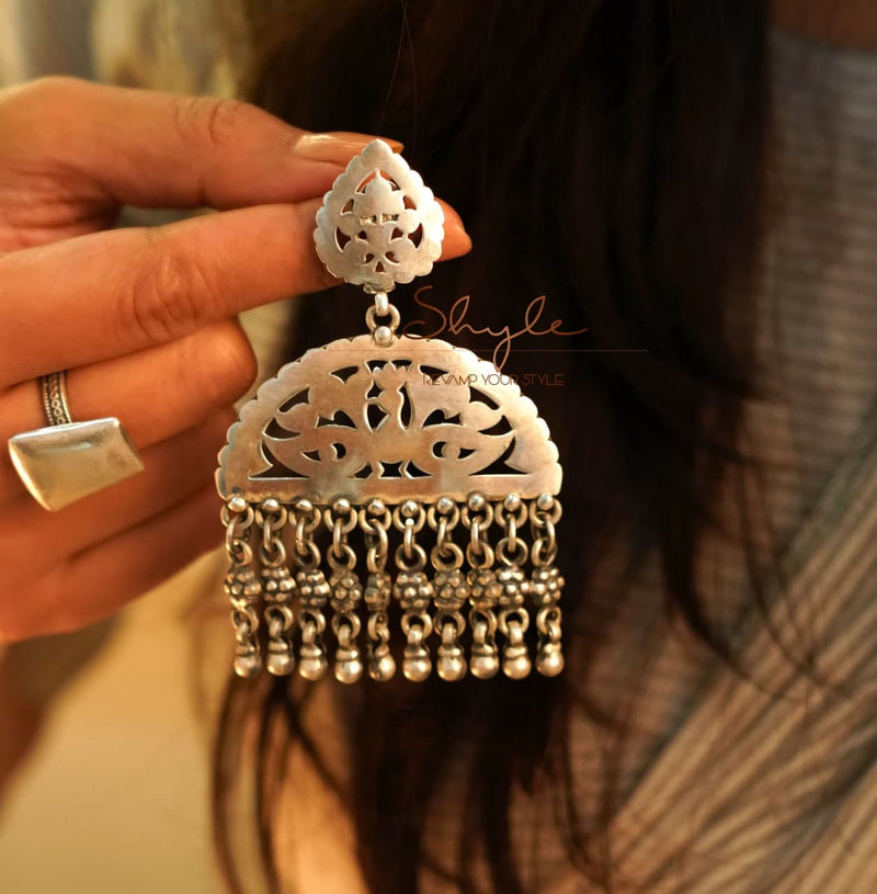 Tattva Carved Ghughri Drop Classic Earrings