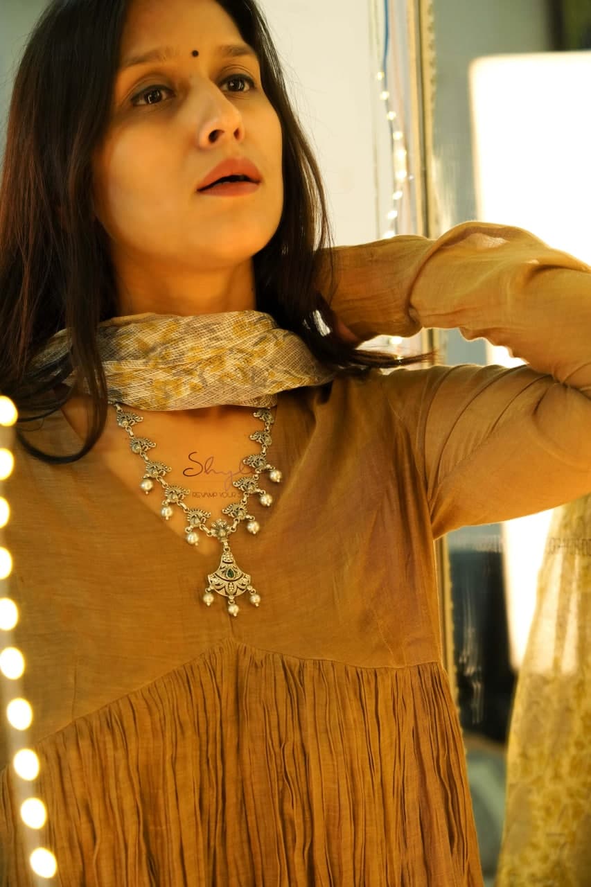 Tattva Intricate Peacock Motif Classic Necklace