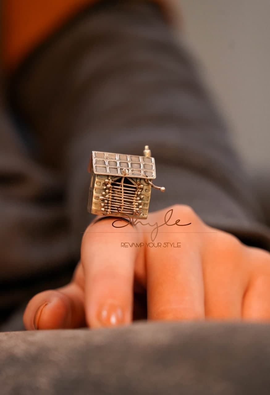 Qurbat Statement Vintage Inspired Hut Ring