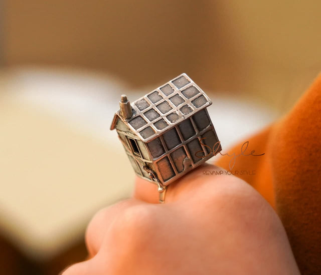 Qurbat Statement Vintage Inspired Hut Ring