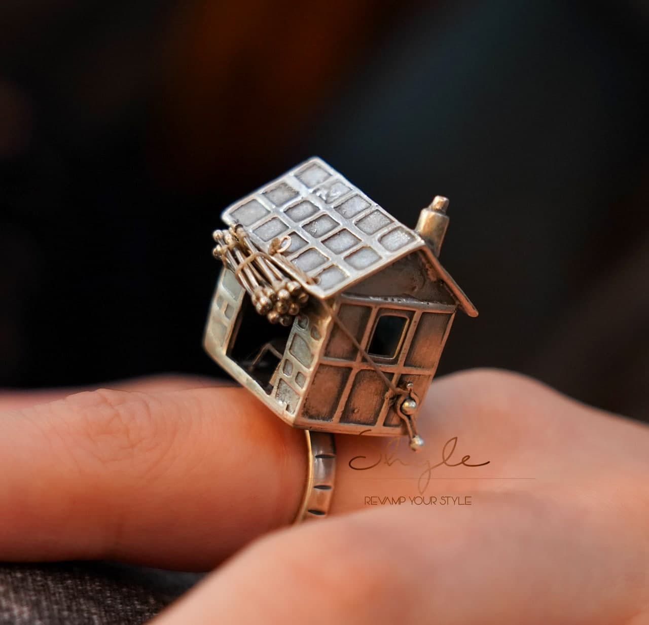 Qurbat Statement Vintage Inspired Hut Ring