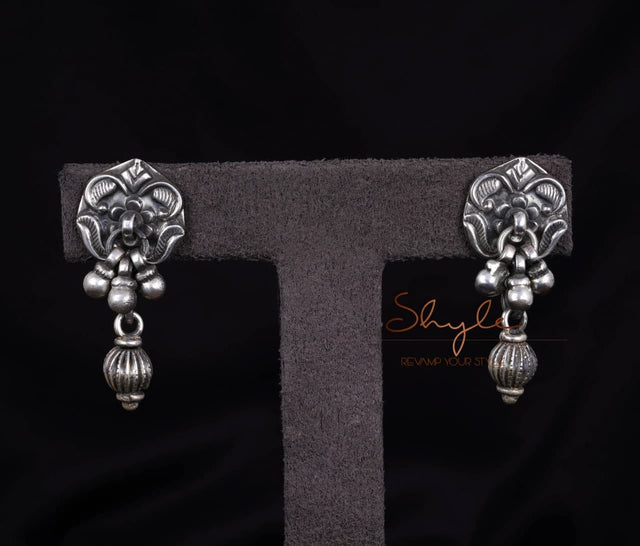Anvaya Rawa Ghughri Drop Intricate Earrings