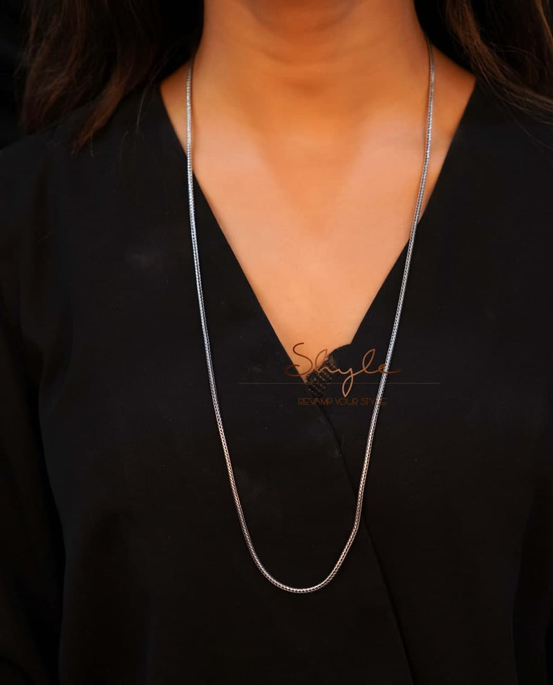 Adya Everyday Intricate Crafted Silver Chain