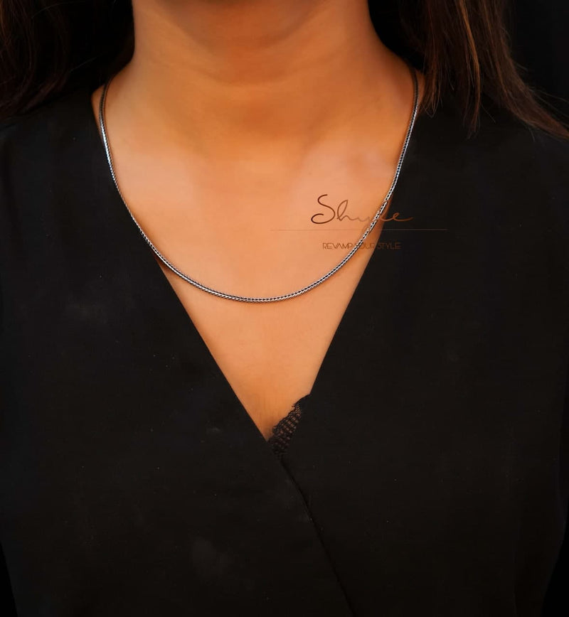 Adya Everyday Intricate Crafted Silver Chain