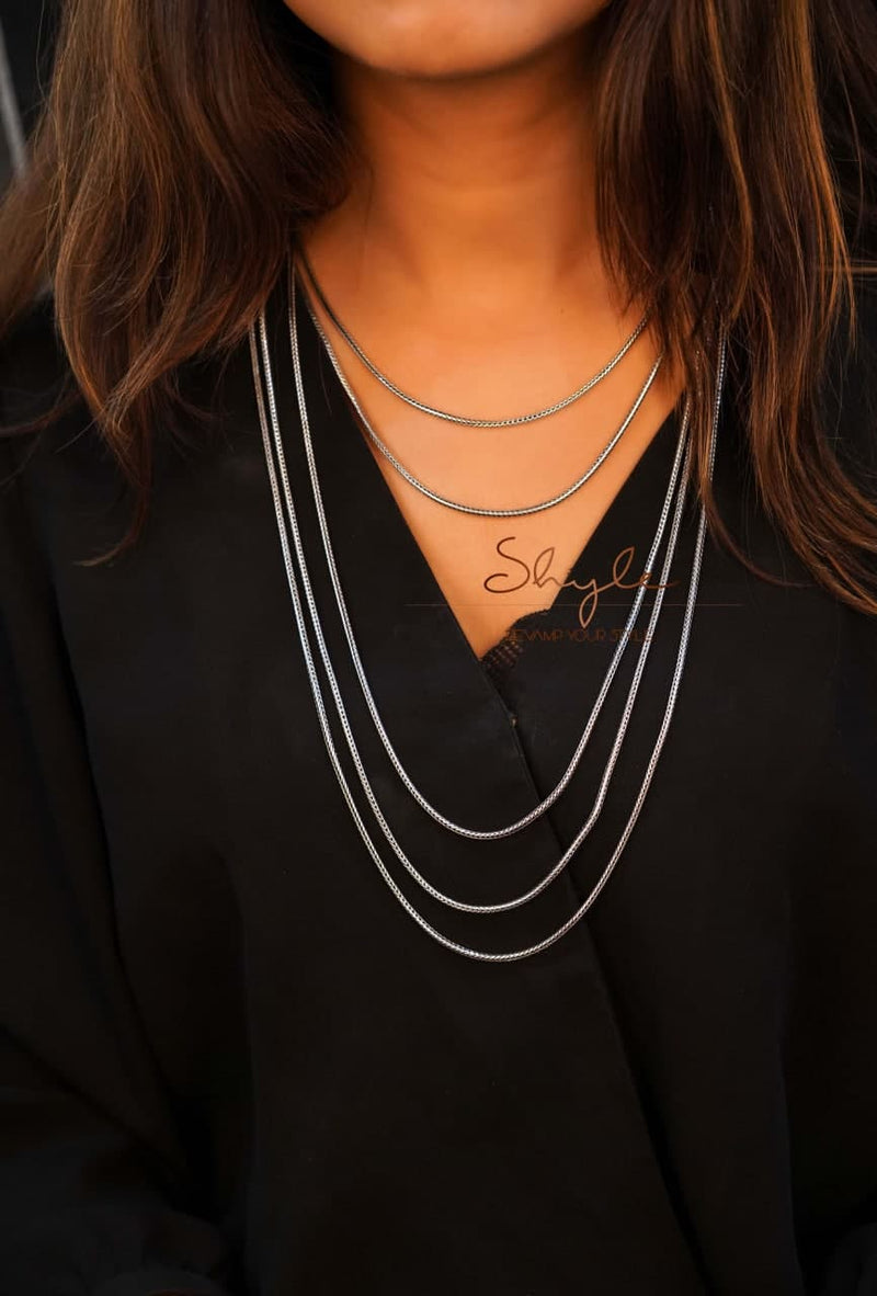 Adya Everyday Intricate Crafted Silver Chain