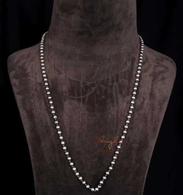 925 pure silver small size everyday ball chain, alternate view
