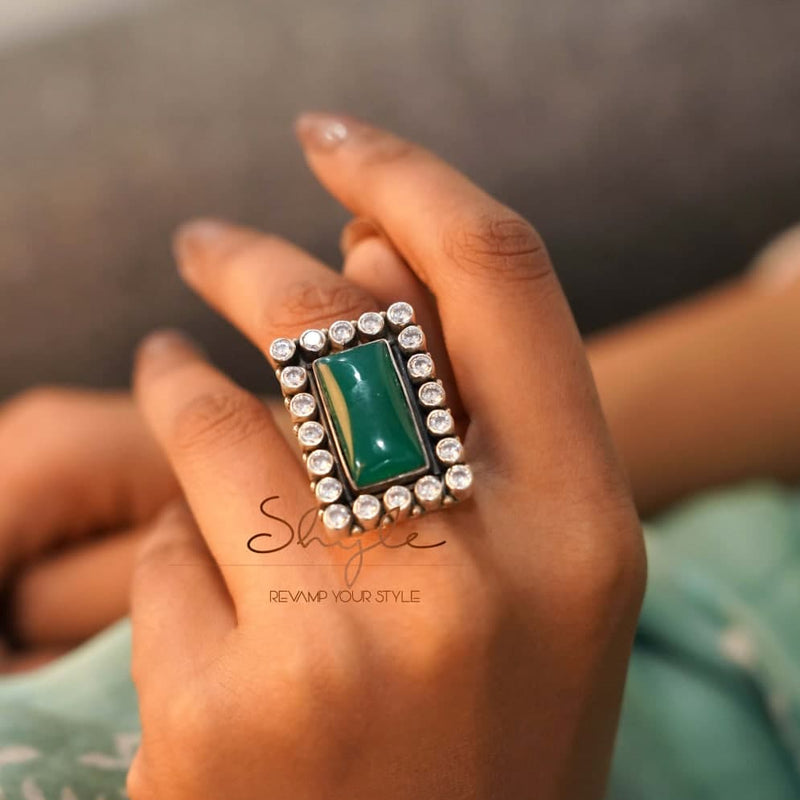 Essence Green Jade Cocktail Ring