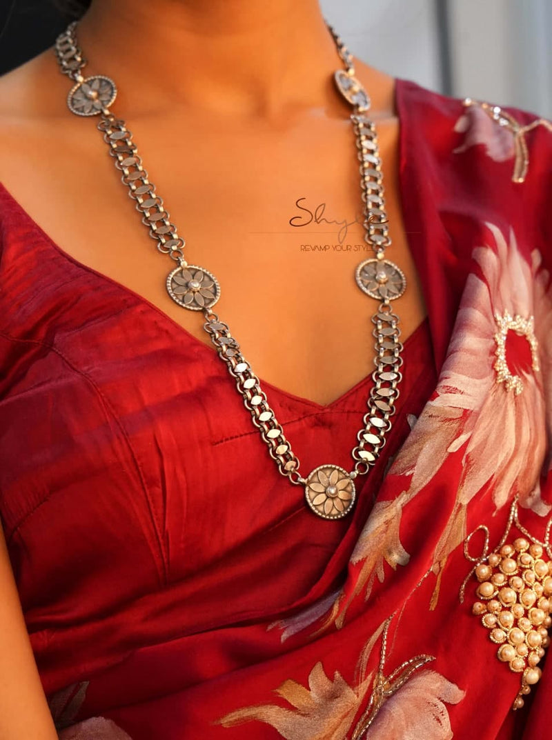 Mizoya Flower Motif Versatile Chain Necklace Set