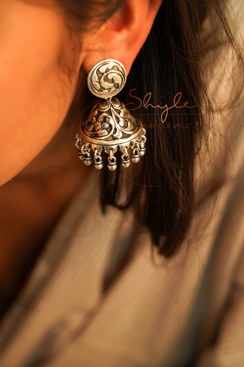 Tattva Intricate Chitai Classic Jhumka