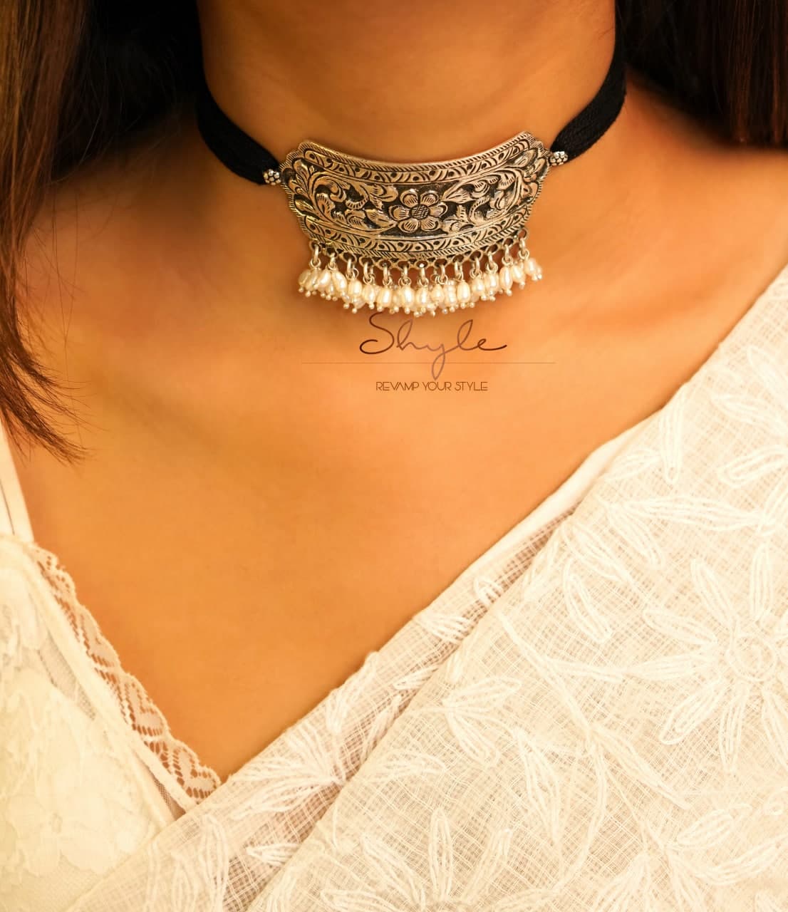 Mizoya Mini Chitai Pearl Drop Choker