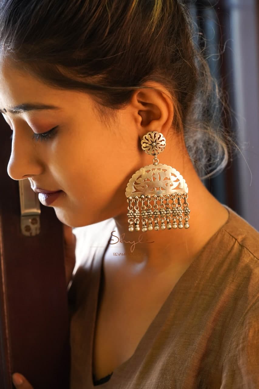 Tattva Carved Timeless Dangling Earrings