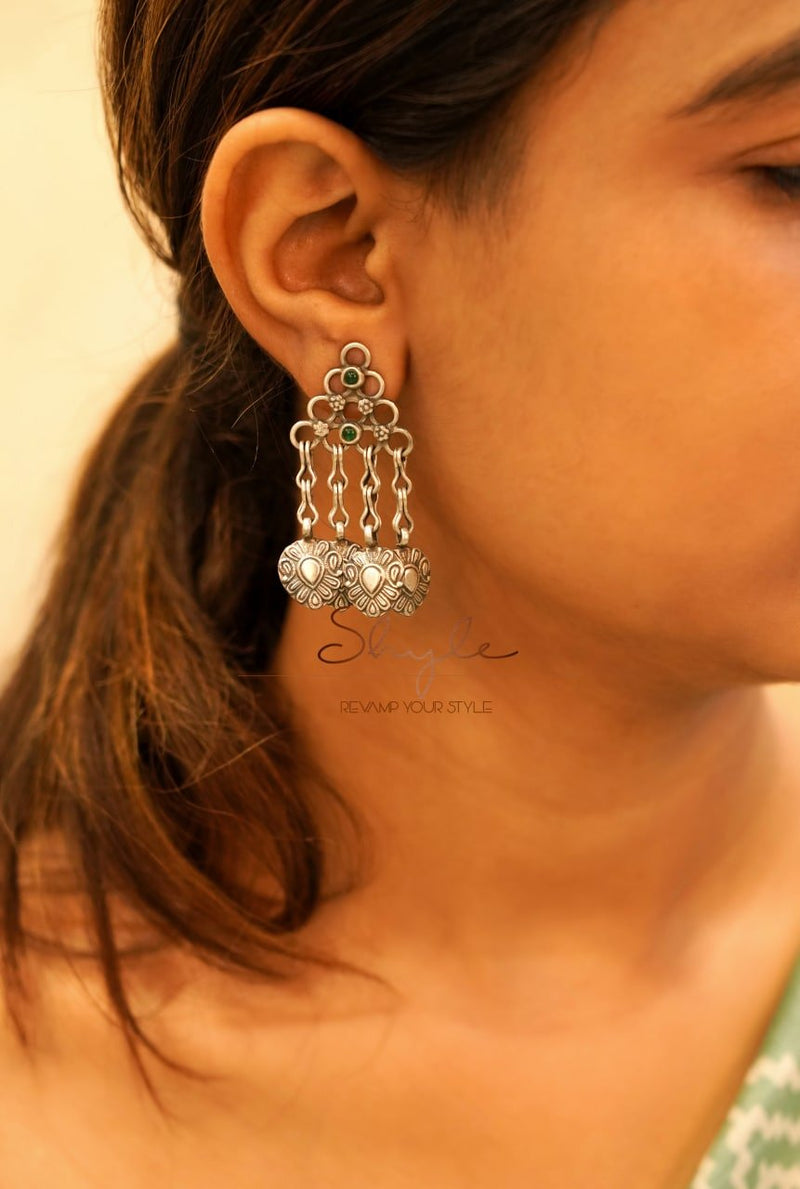 Tattva Intricate Tribal Motif Drop Earring
