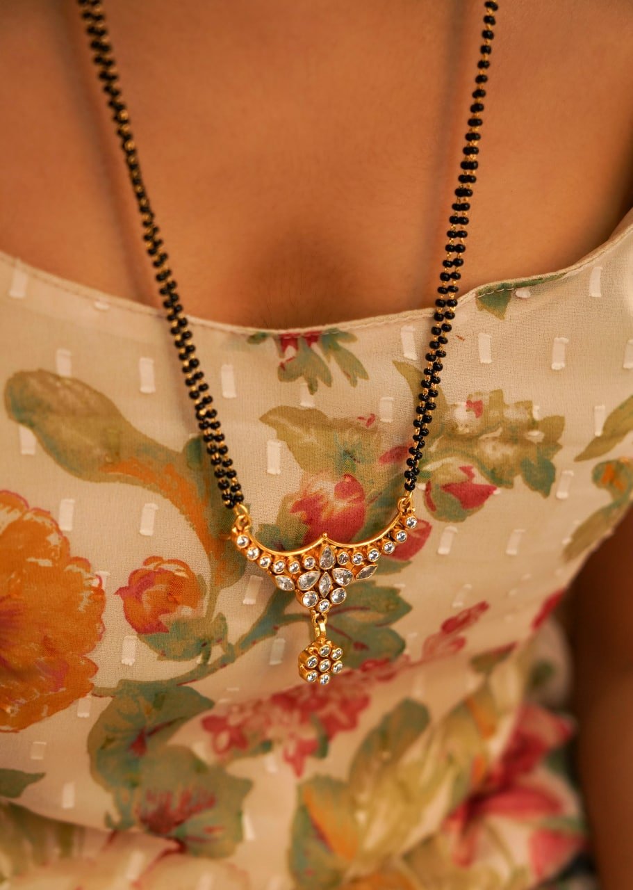 Handmade Mangalsutra Dori Design Buy Golden Mangalsutra With Black