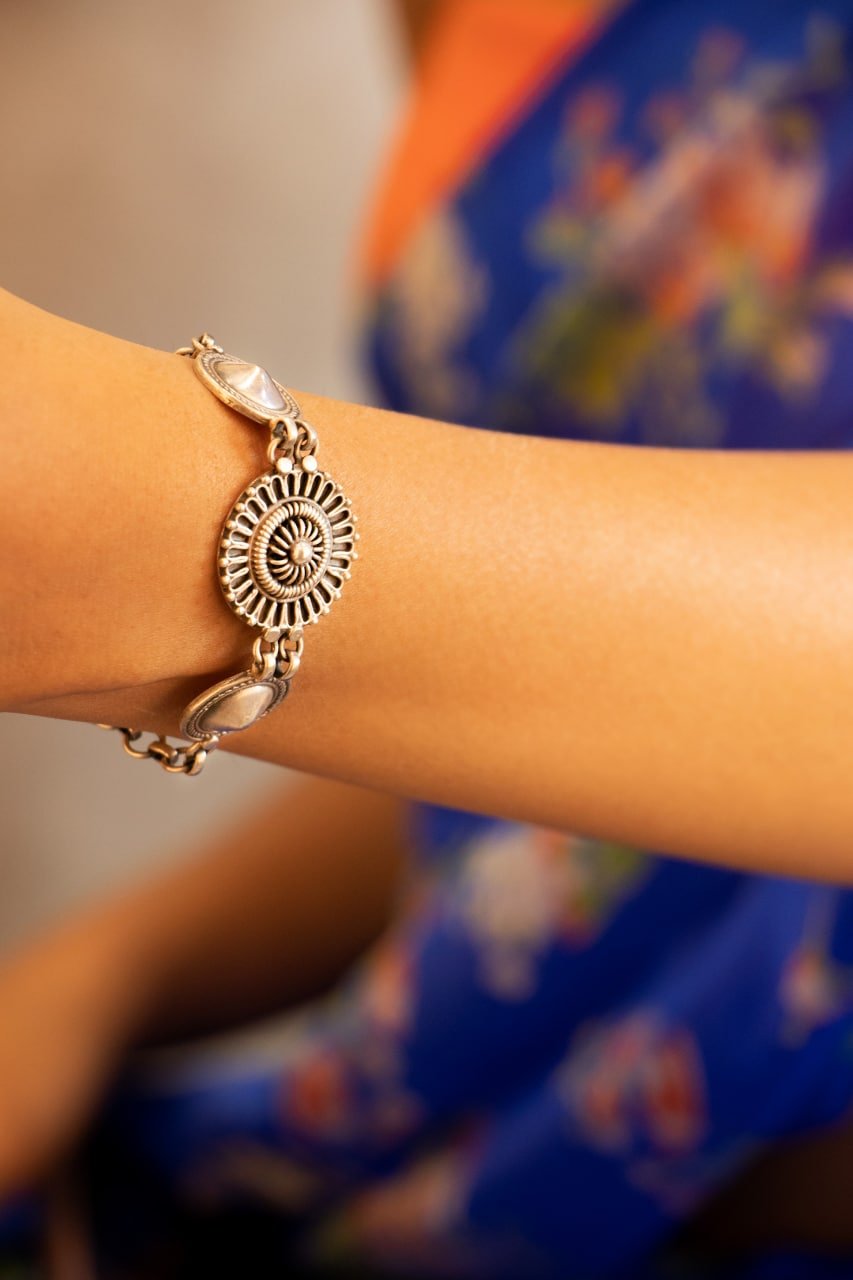Adya tri motif intricate bracelet