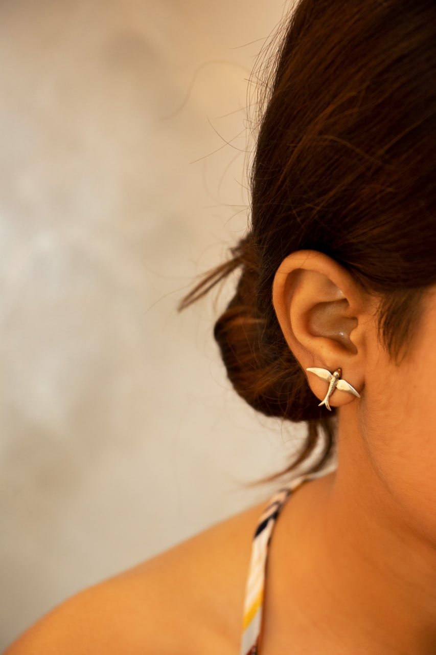 Moh Flying Bird Stud Earring