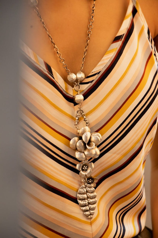 Qurbat Flower Cluster Statement Necklace