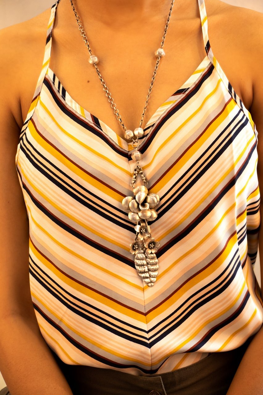 Qurbat Flower Cluster Statement Necklace