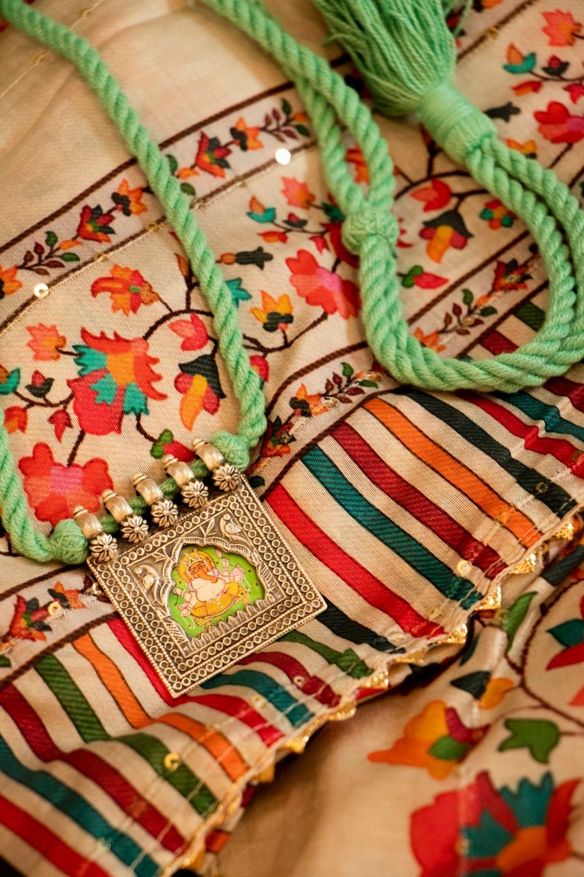 Anvaya Handpainted Ganesha Intricate Necklace