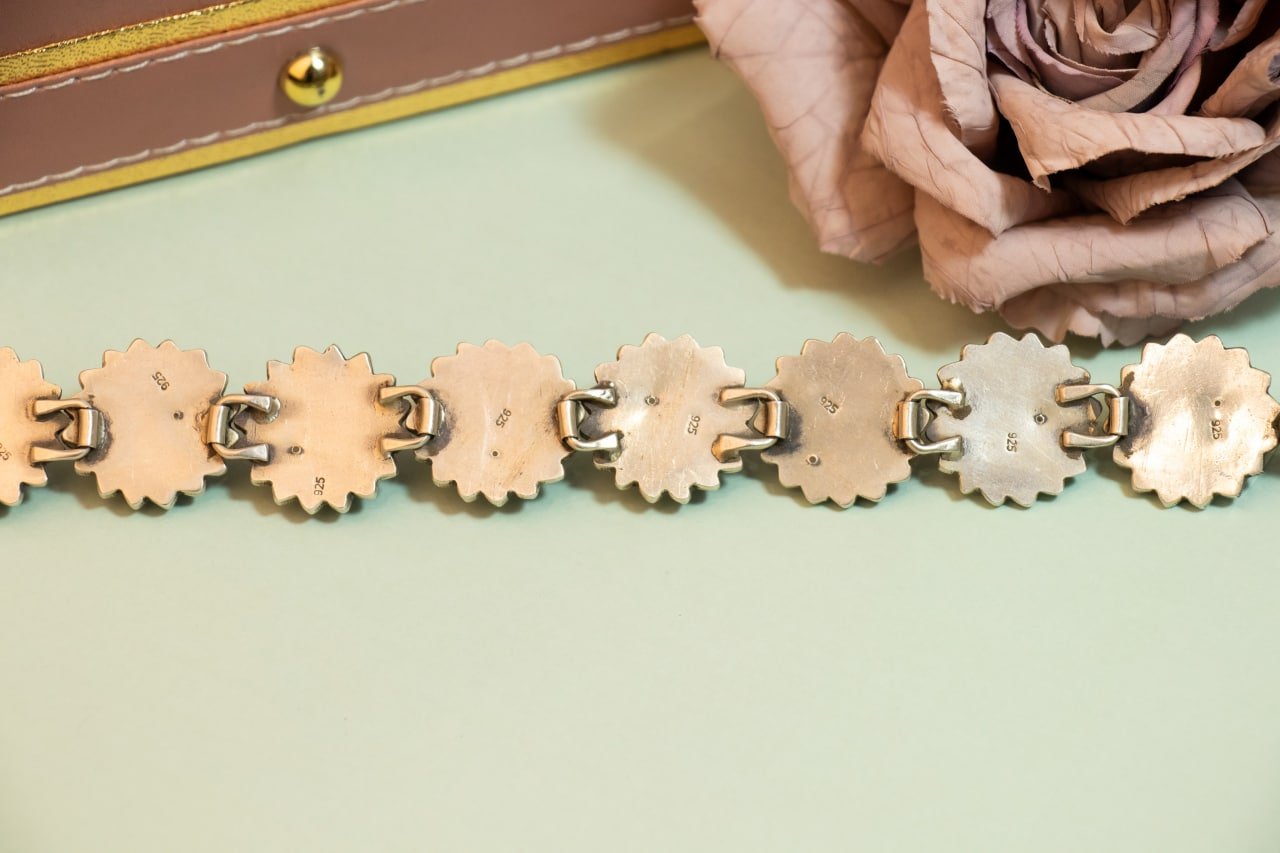 Adya Blossom Flower Sequence Embossed Choker Set