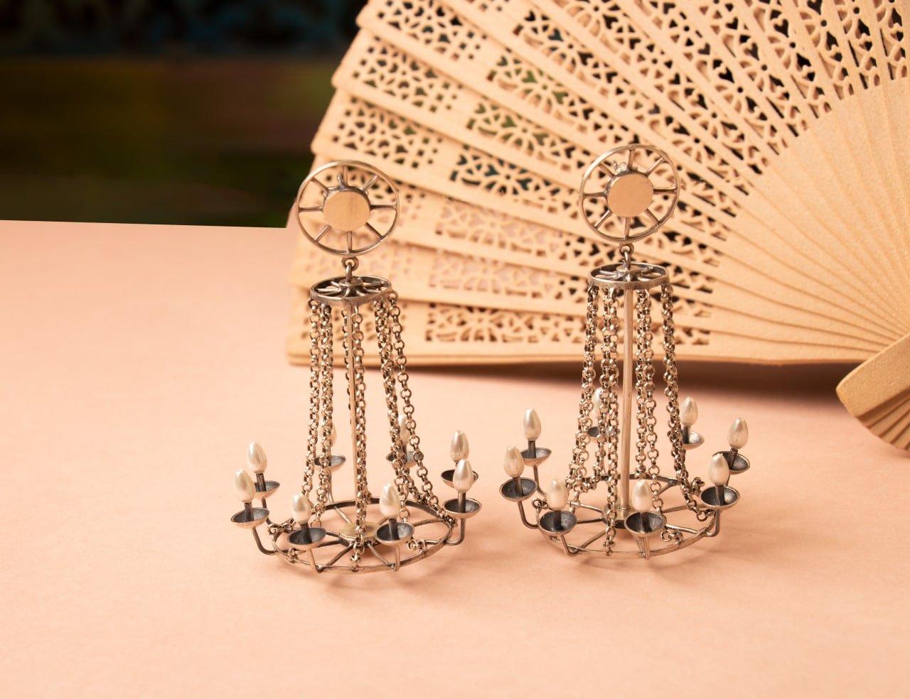 Anvaya Lamp Chandelier Statement Earrings