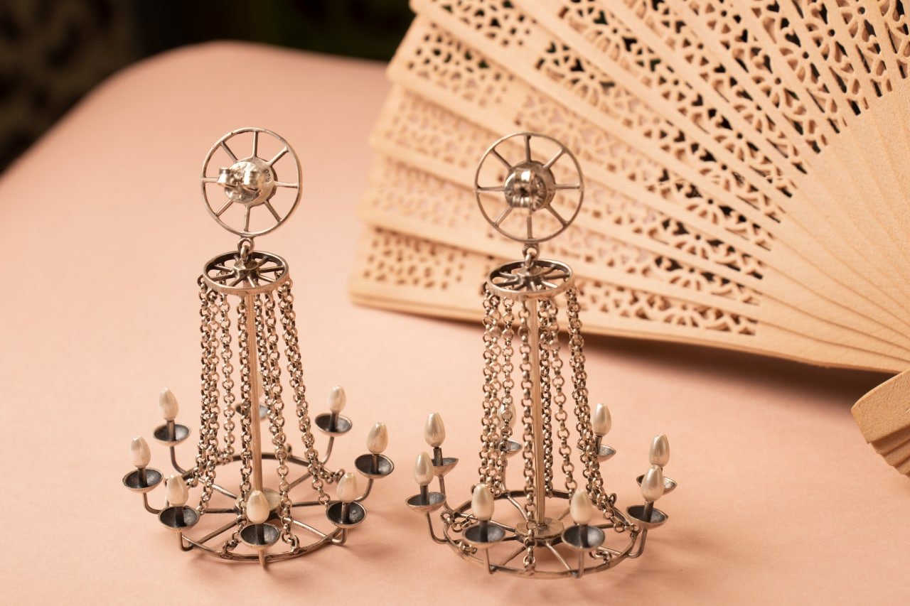 Anvaya Lamp Chandelier Statement Earrings