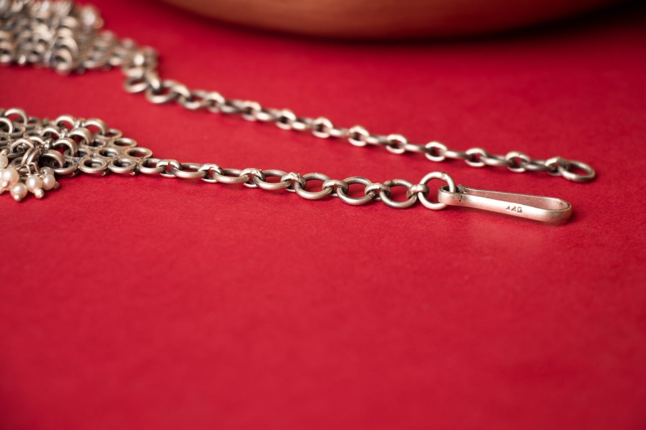 Tattva Intricate Jali Pearl Drop Choker