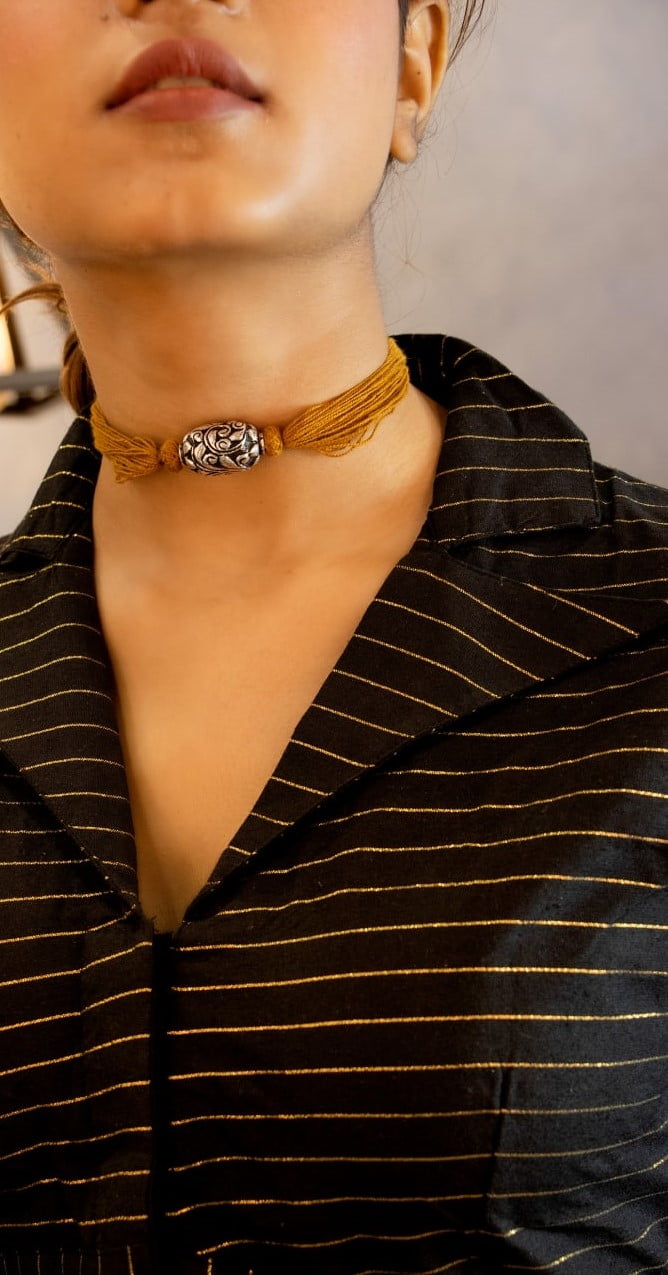 Mizoya Chitai Bead Intricate Dori Necklace