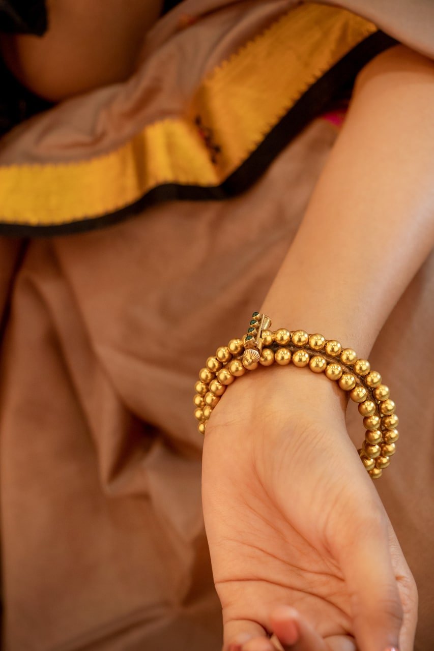 Tattva Ball Cluster Gold Classic Kada