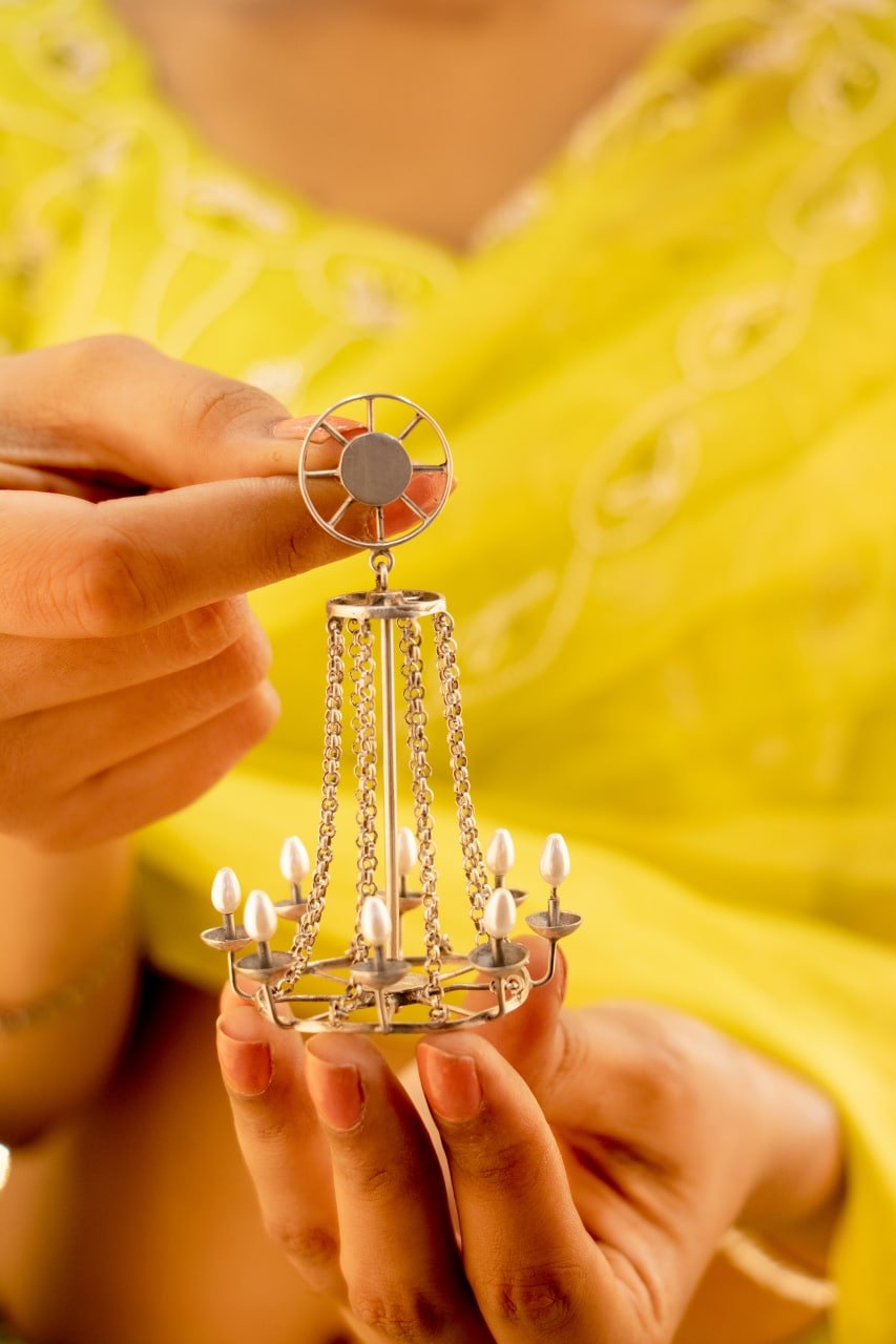 Anvaya Lamp Chandelier Statement Earrings