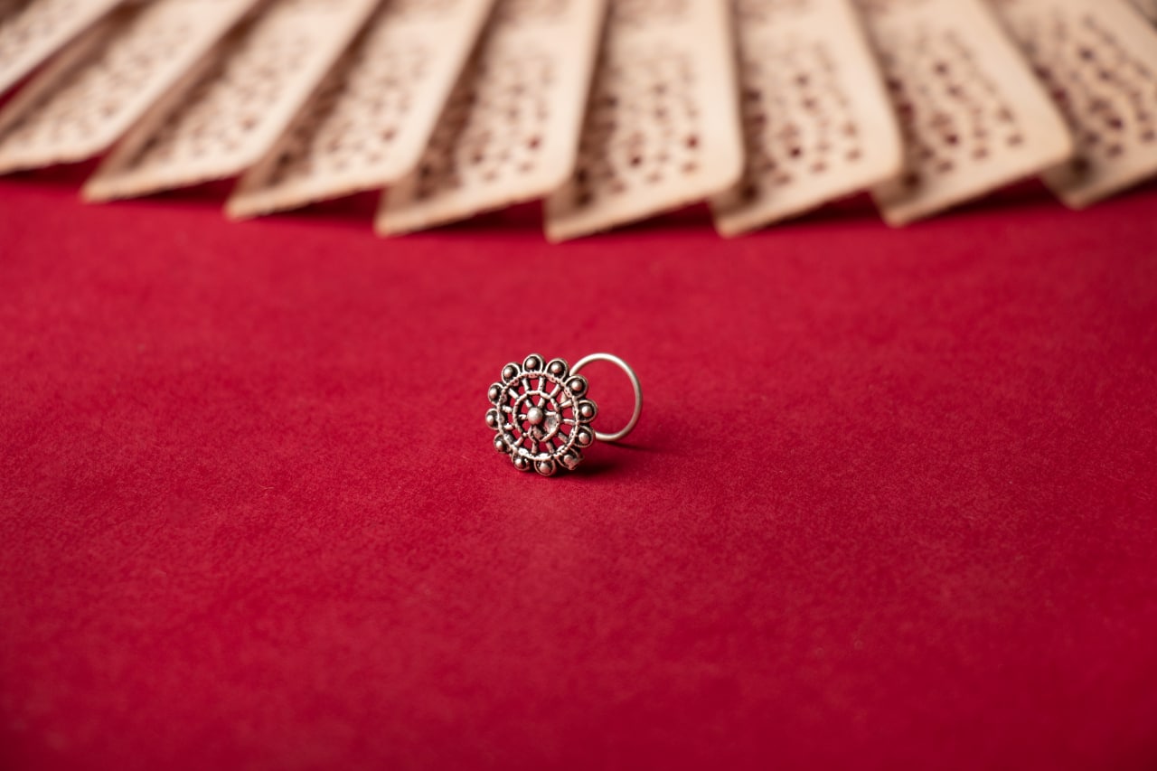 Moh Intricate Carved Nose Ring