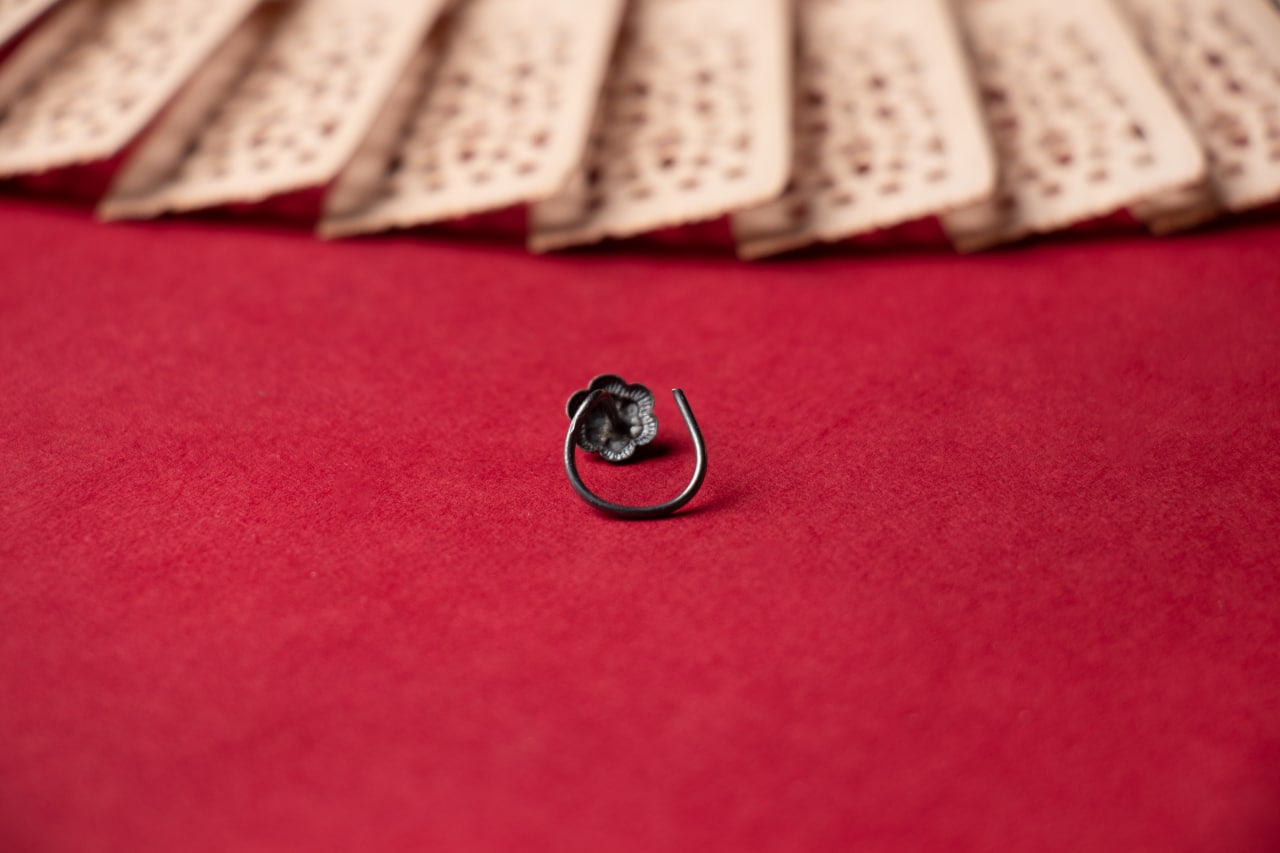Moh Intricate Flower Nose Ring