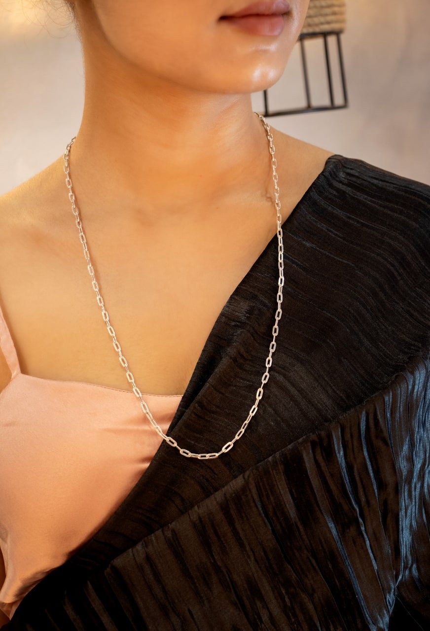 Moh Intricate Link Silver Chain