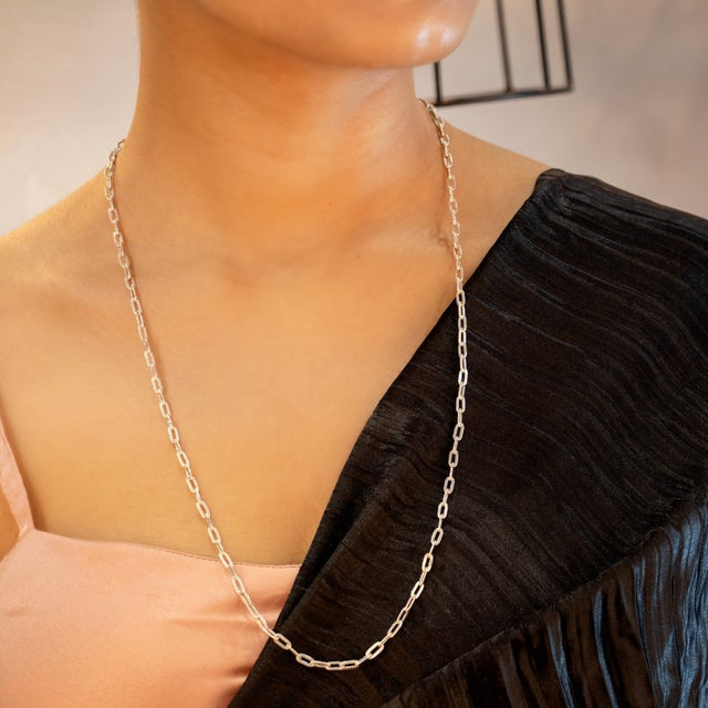 925 pure silver intricate link chain