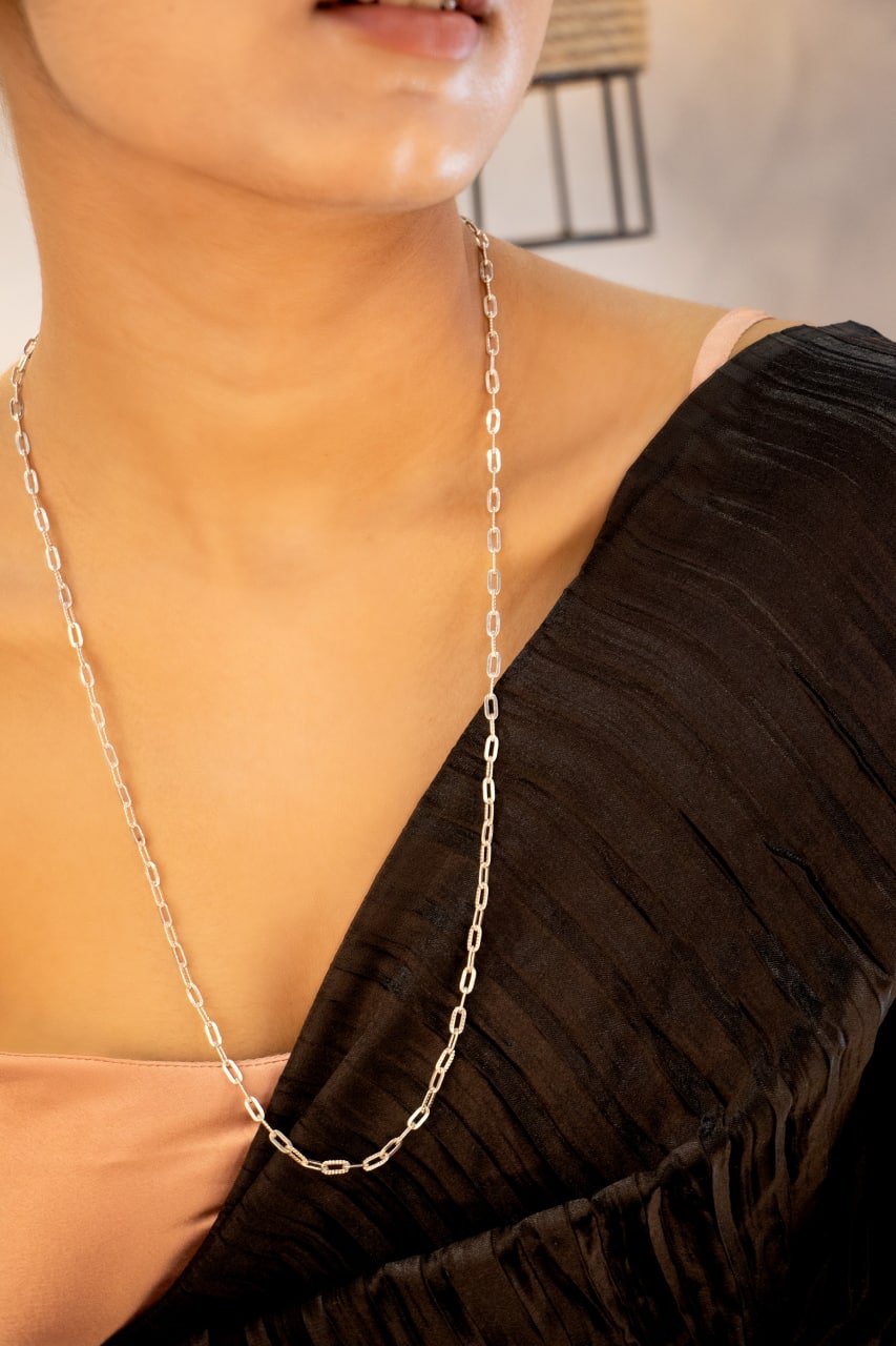 Moh Intricate Link Silver Chain