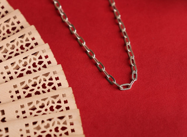 Moh Intricate Link Silver Chain