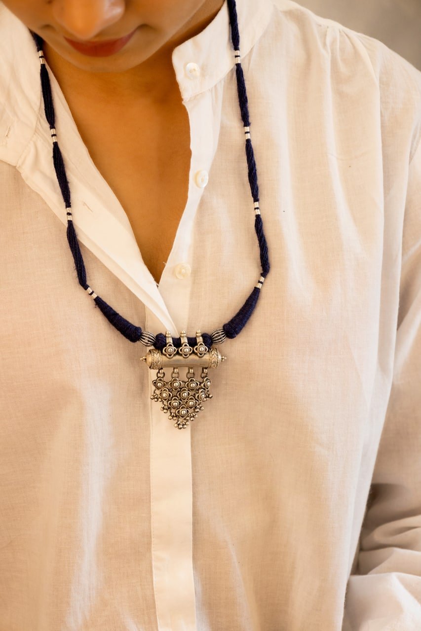 Anvaya Vintage Inspired Jali Dori Necklace
