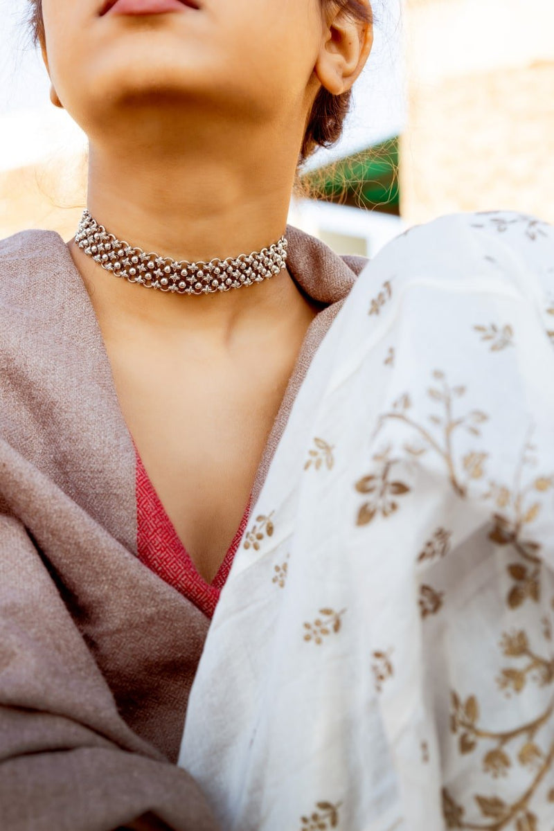 92.5 sterling silver Moh Flora Jali Timeless Choker